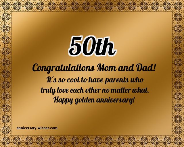 50th Anniversary Wishes - Happy 50th Anniversary Quotes & Images